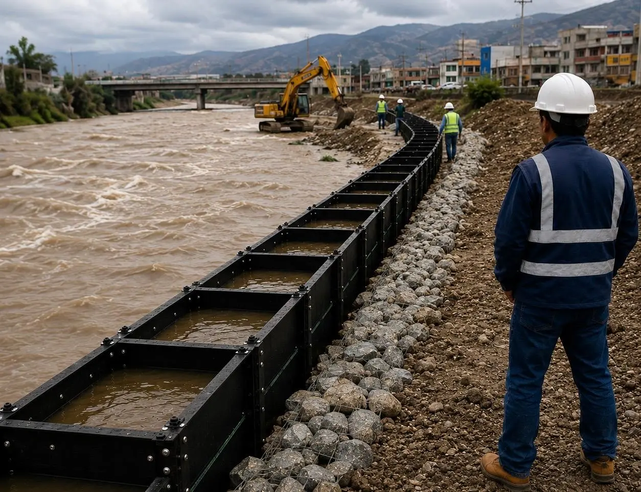 Descubre cómo los sistemas modulares contribuyen a prevenir inundaciones para controlar la erosión y proteger infraestructura crítica frente a fenómenos naturales.